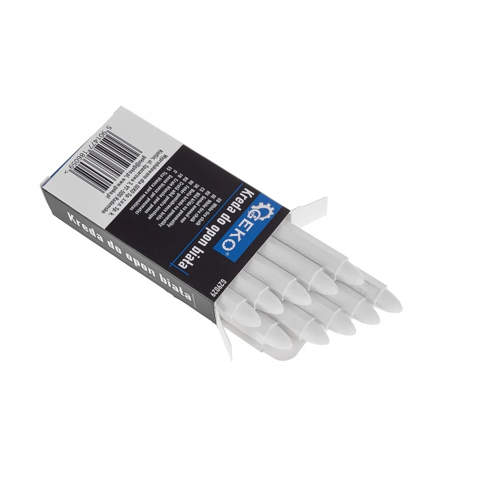 Водоустойчив тебешир, креда за гуми, бяла, 12x110 мм, 10 броя - G29029