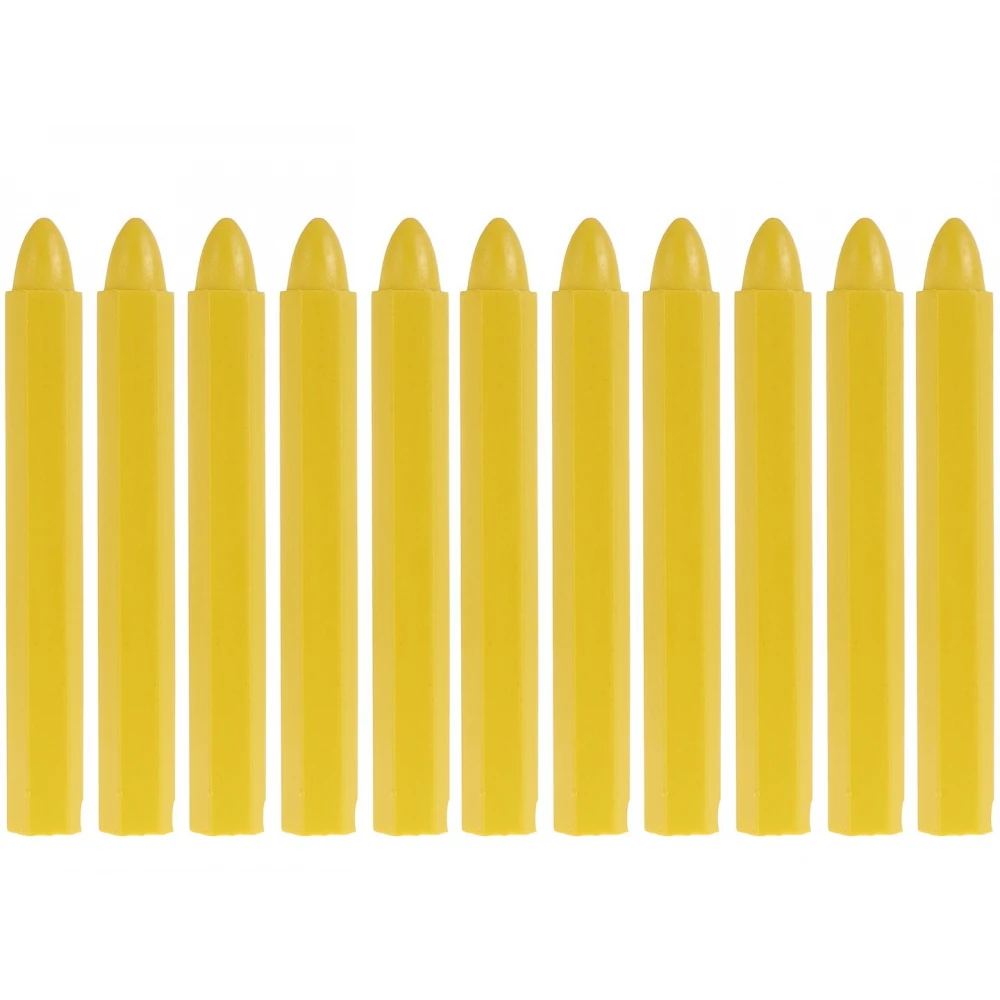 Водоустойчив тебешир, креда за гуми, жълта, 12x110 мм 10 броя - G29028