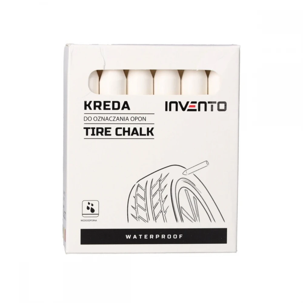 Водоустойчива маркировъчна креда за гуми, бяла, 13 мм - 595-8471