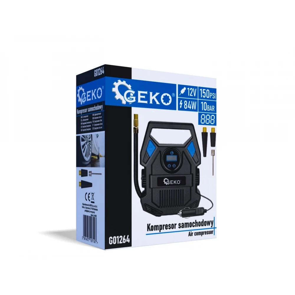 Мини компресор за помпане на гуми, 10 бара, 84 W - G01264