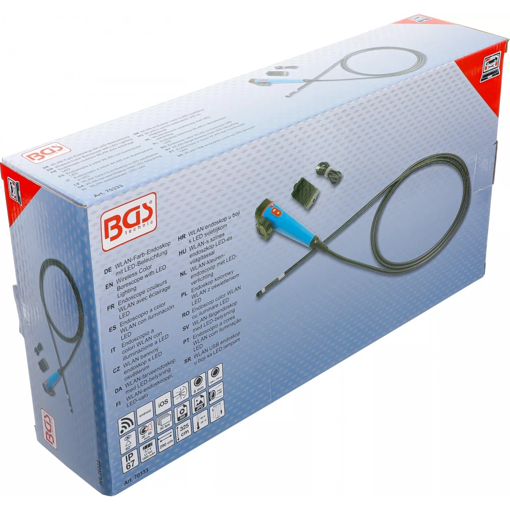 WiFi цветен видеоендоскоп с LED осветление - BGS70333