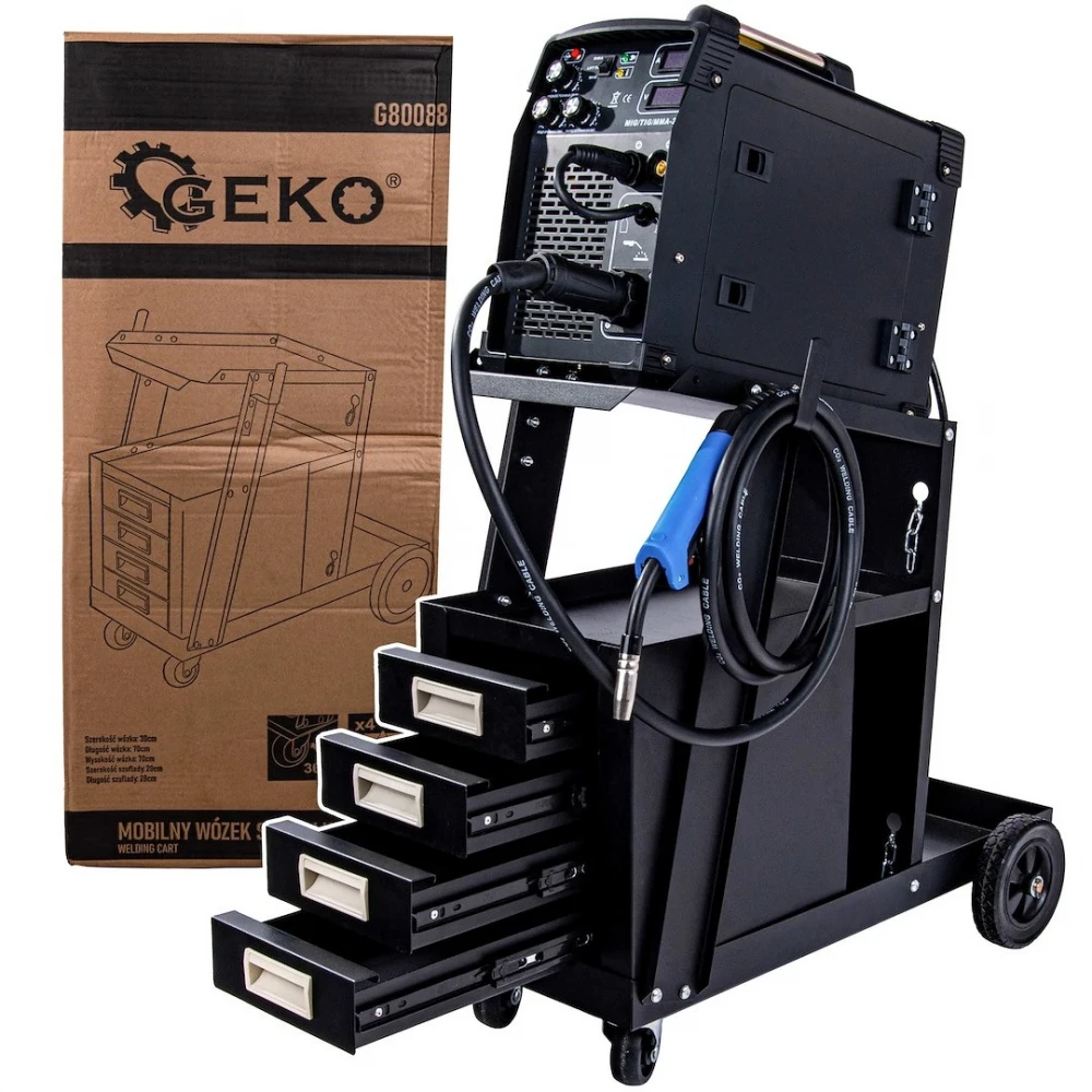 Заваръчна количка с дръжка и 4 чекмеджета - G80088