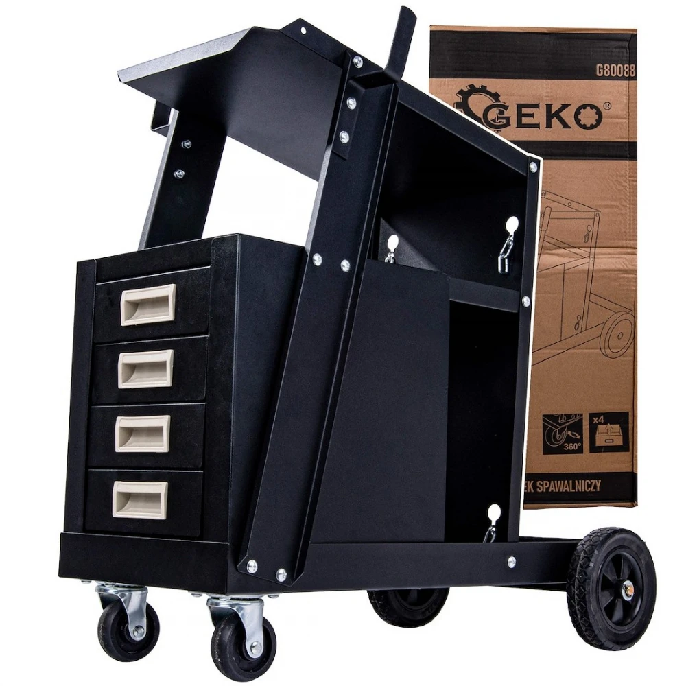 Заваръчна количка с дръжка и 4 чекмеджета - G80088