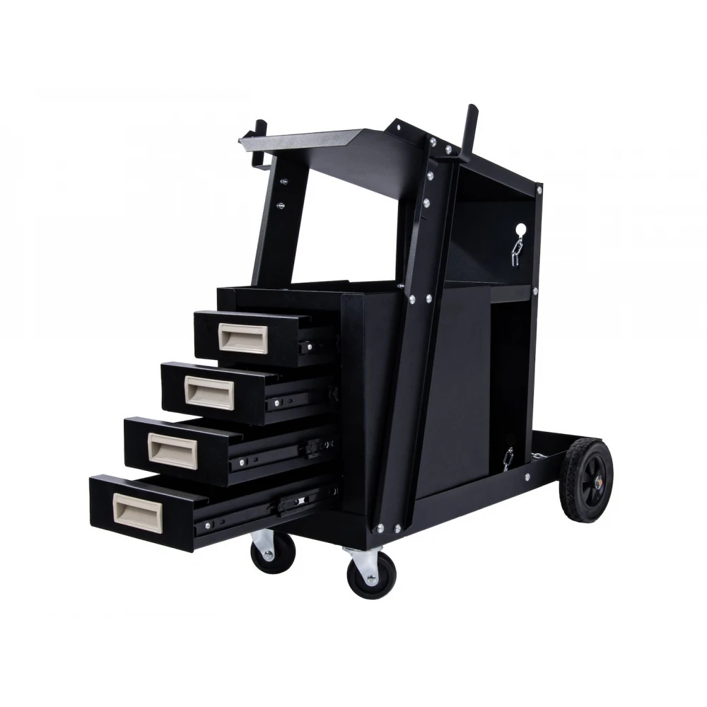 Заваръчна количка с дръжка и 4 чекмеджета - G80088