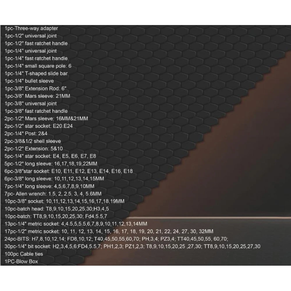 Комплект инструменти тип Гедоре 292части - KD10460