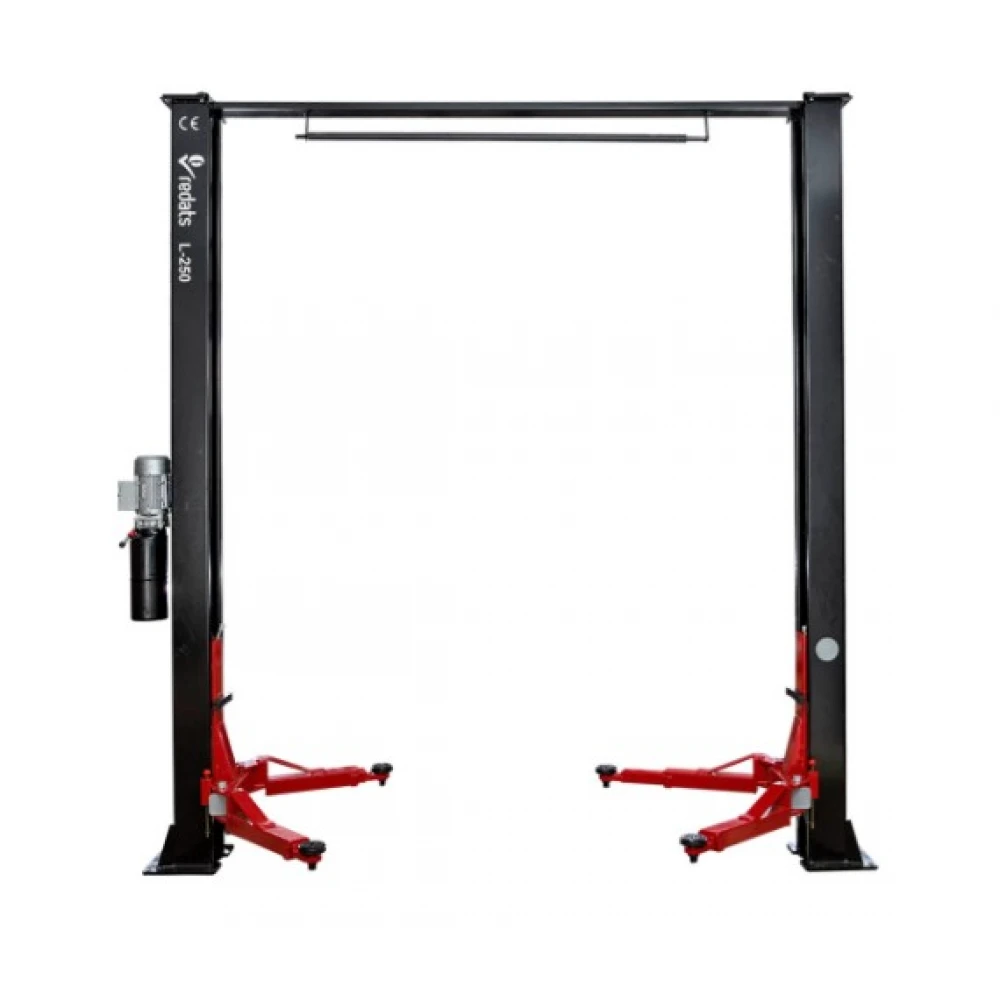 Полуавтоматичен двуколонен подемник с горна греда 400V 4 тона L-250