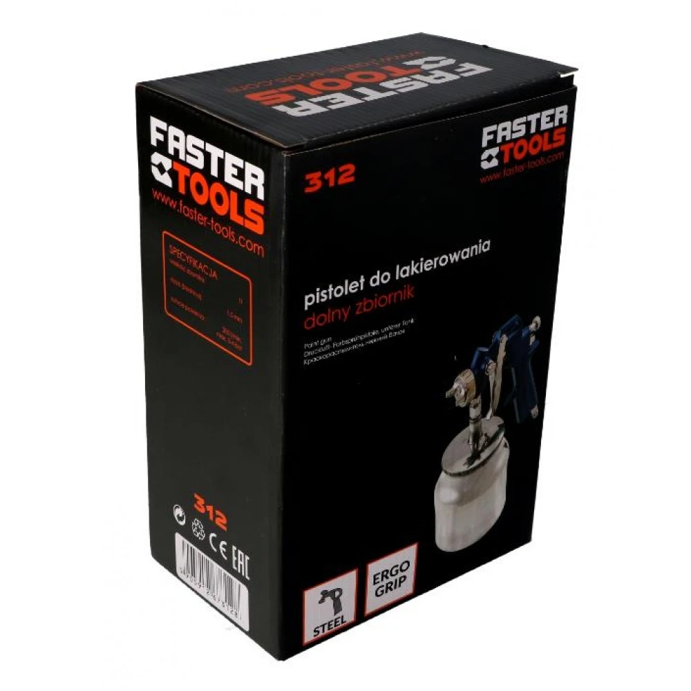 Пистолет за боядисване с долно казанче EGA , 1.5 мм, 700 мл, 3-4 бара