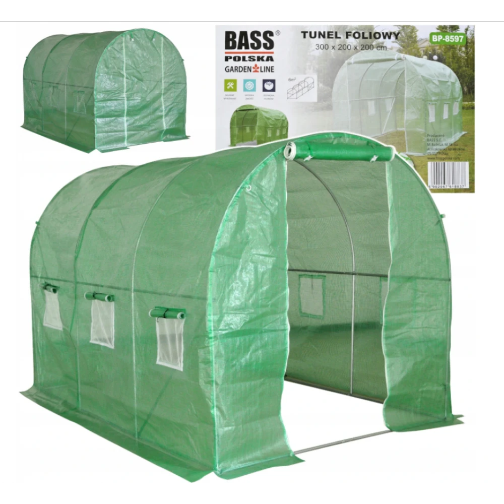 Градински парник, оранжерия  / тунел Bass Polska BP-8597 3x2x2m