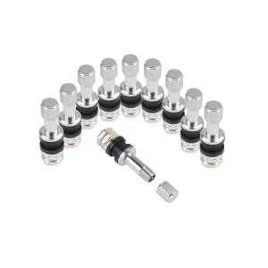 Вентили за безкамерни гуми на мотоциклети, хром TR 43E, 10 бр. - 03-02-09