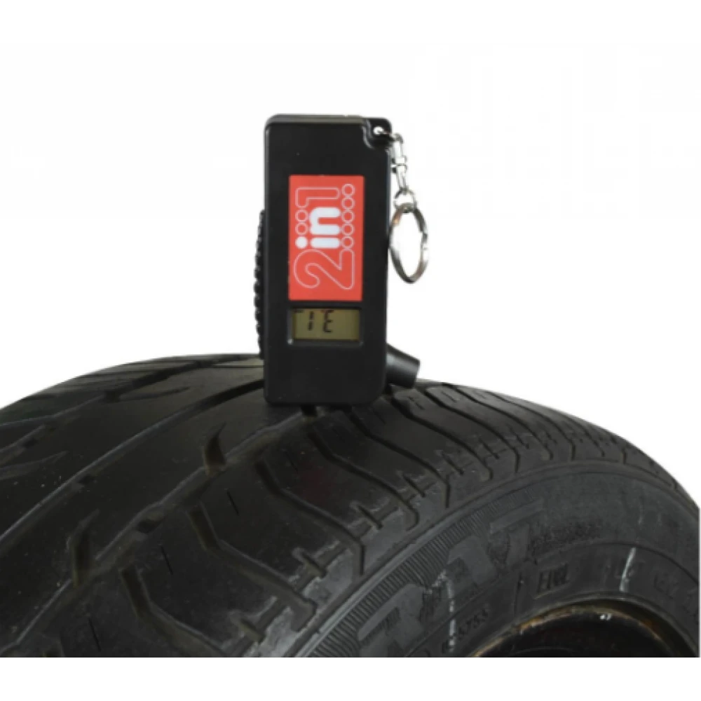 Манометър и дълбокомер за гуми, дигителен, 2в1 - 04-00-40