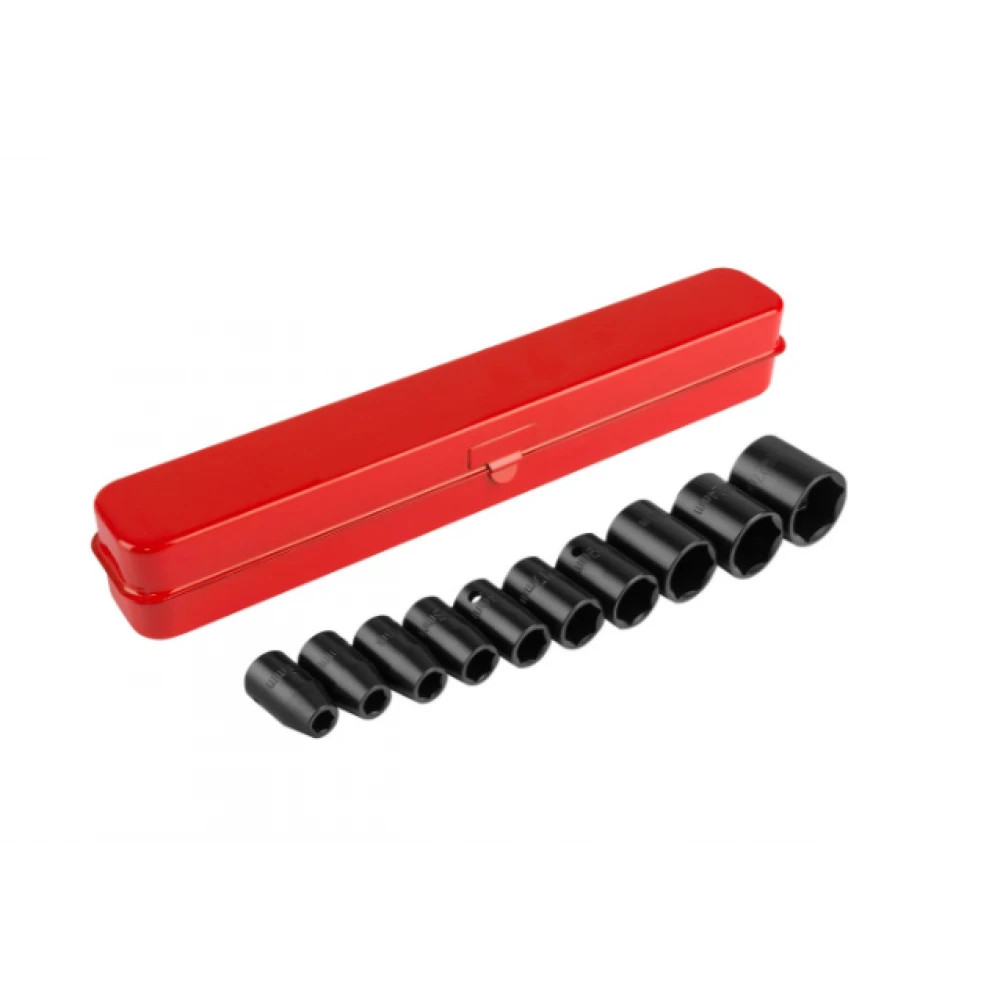 Комплект къси ударни вложки, CrV стомана, 10 бр. 1/2" - 04-00-86