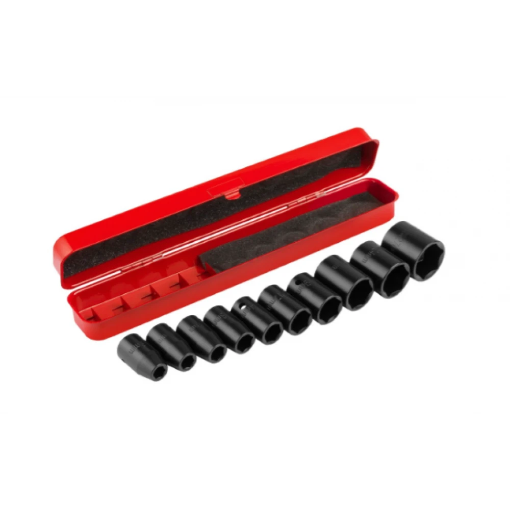 Комплект къси ударни вложки, CrV стомана, 10 бр. 1/2" - 04-00-86