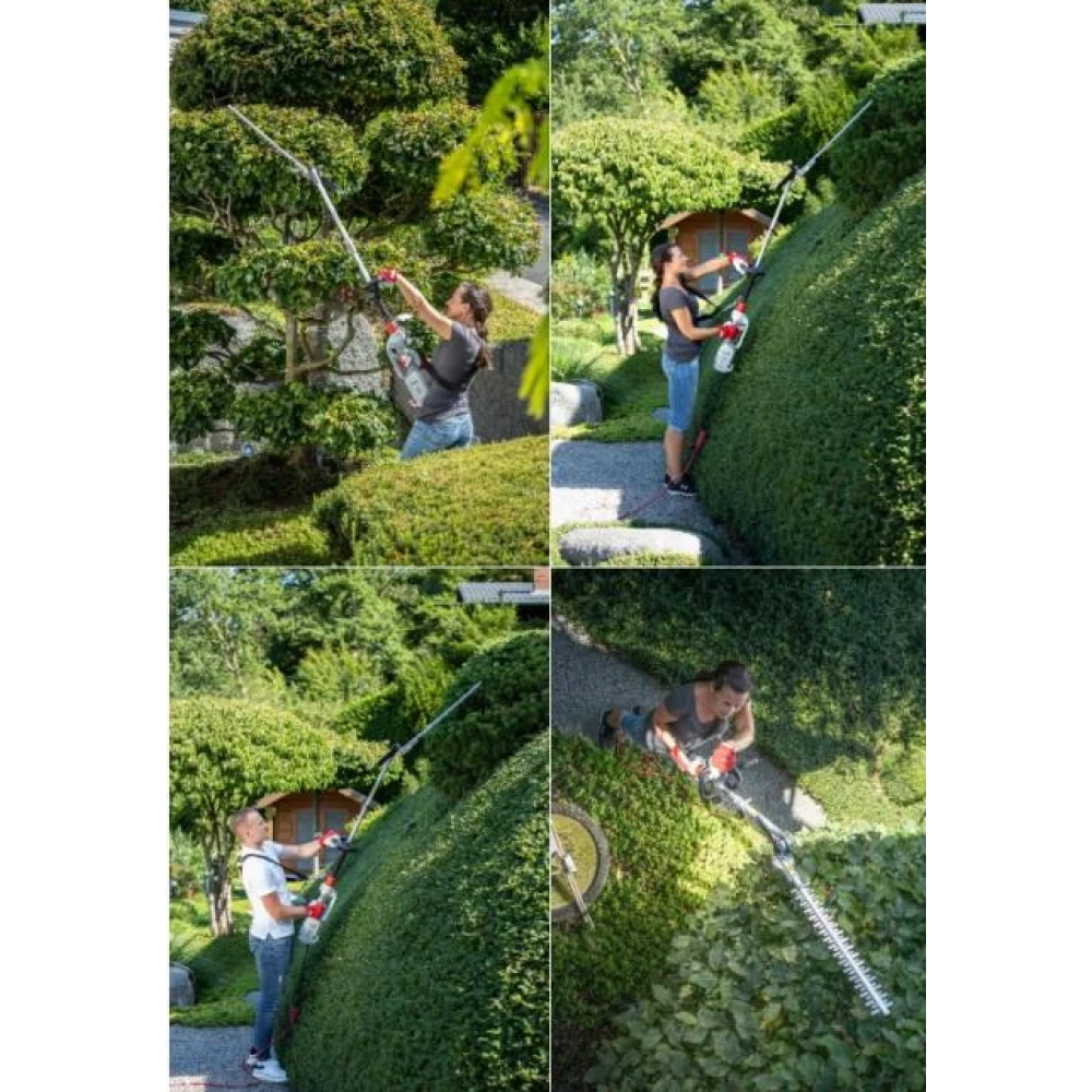 Телескопичен електрически храсторез 2в1 с кастрачка к-т IKRA ITHK 1000