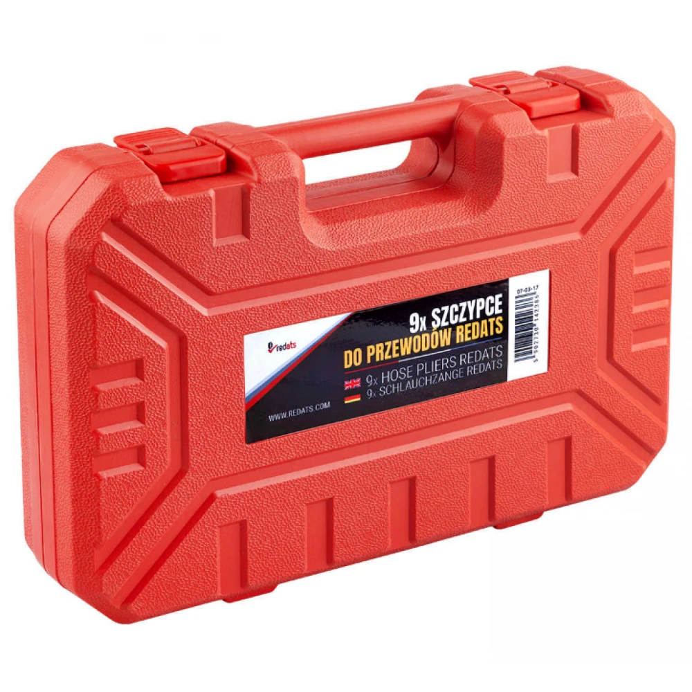 Клещи за водни съединения 9 броя в куфар REDATS 07-03-17