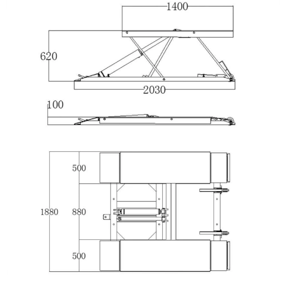 Мобилен гаражен ножичен подемник Redats L-520 15-00-82