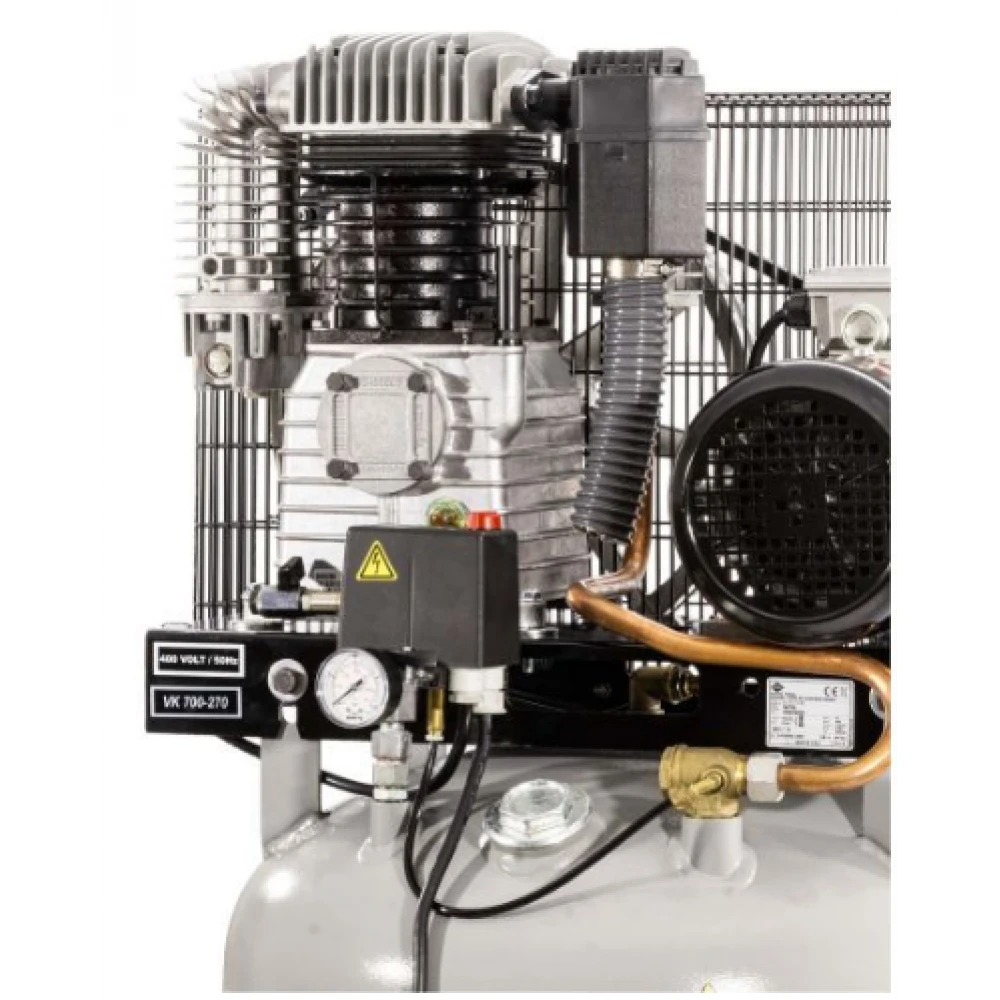 Вертикален двубутален компресор VK 700-270 Pro 11 бара 5.5 HP/4 kW 400V 530 л./мин. 270 литра 360768