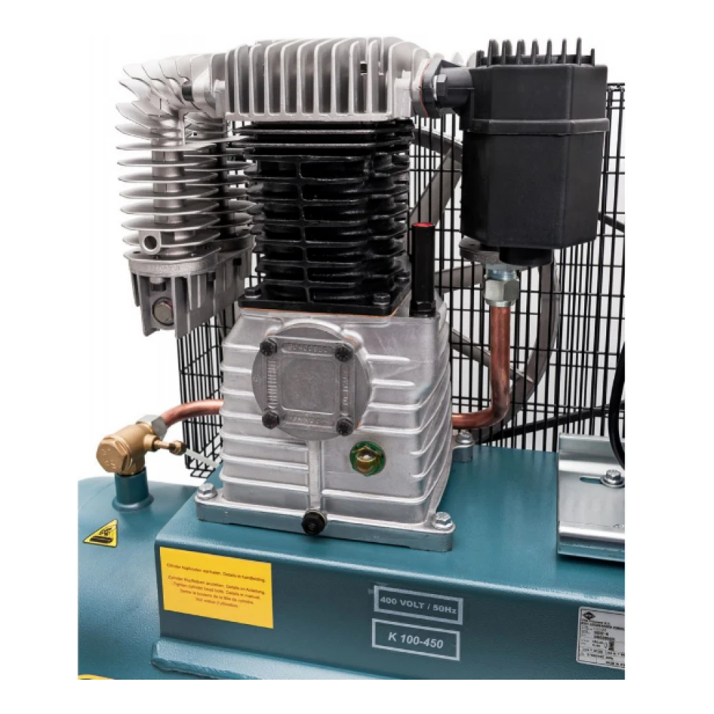 Двубутален компресор K 100-450 14 бара 3 HP/2.2 kW 400V 270 л./мин. 100 литра 36512-N