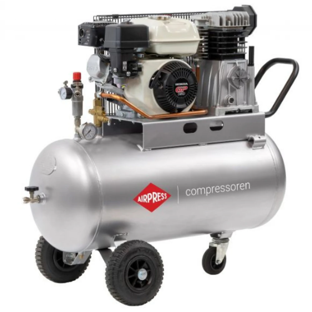 Двубутален дизелов компресор BM 100/410 (Honda GP160) 10 bar 4.8 HP/ 3.6 kW 247 л./мин 100 литра 36762