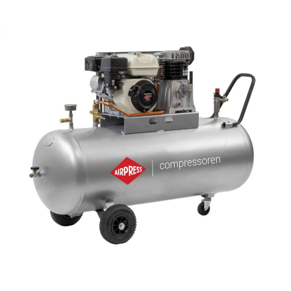 Двубутален бензинов компресор (Honda GP160) 10 бара 4.8 HP/ 3.6 kW 200 литра 36763