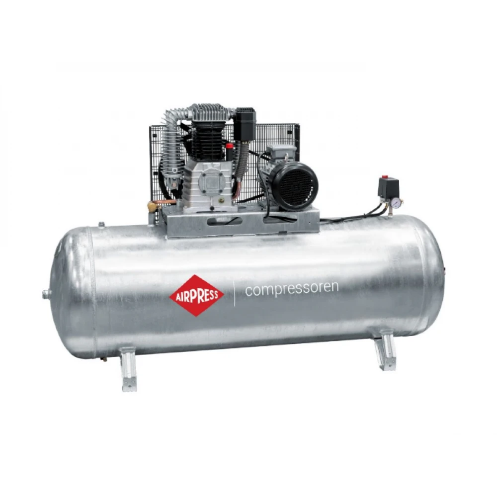 Двубутален поцинкован компресор G 1000-500 Pro 11 бара 7.5 HP/5.5 kW 400V 698 л./мин. 500 литра 369569