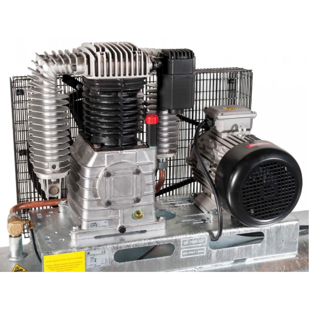 Двубутален поцинкован компресор G 1000-500 Pro 11 бара 7.5 HP/5.5 kW 400V 698 л./мин. 500 литра 369569