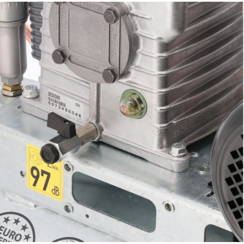 Двубутален компресор поцинкован G 625-90 Pro 10 бара 4 HP/3 kW 400V 380 л./мин. 90 литра 369669