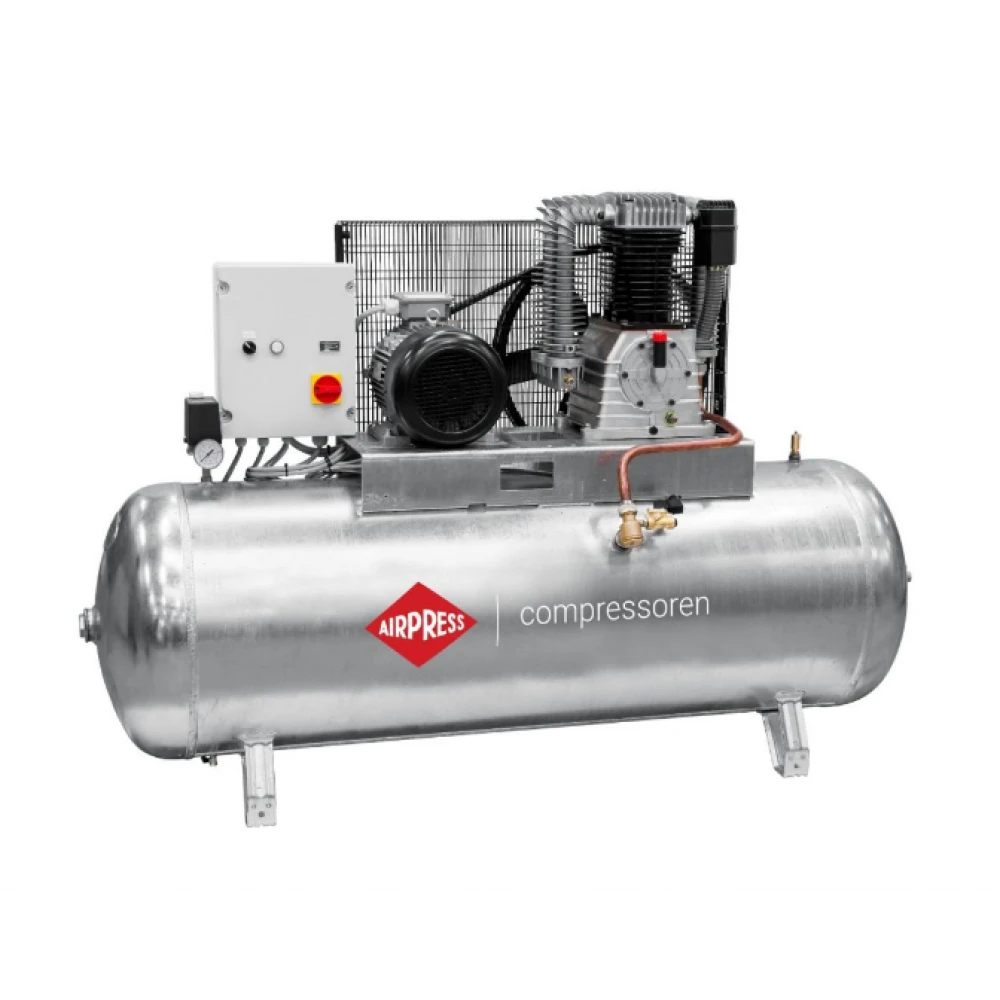 Двубутален поцинкован компресор - връзка звезда-триъгълник G 1500-500 SD Pro 14 бара 10 HP/7.5 kW 400V 686 л./мин. 500 литра 369674