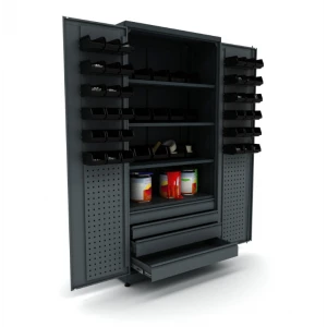 Метален шкаф за инструменти с 51 пластмасови контейнера - BG95D2B