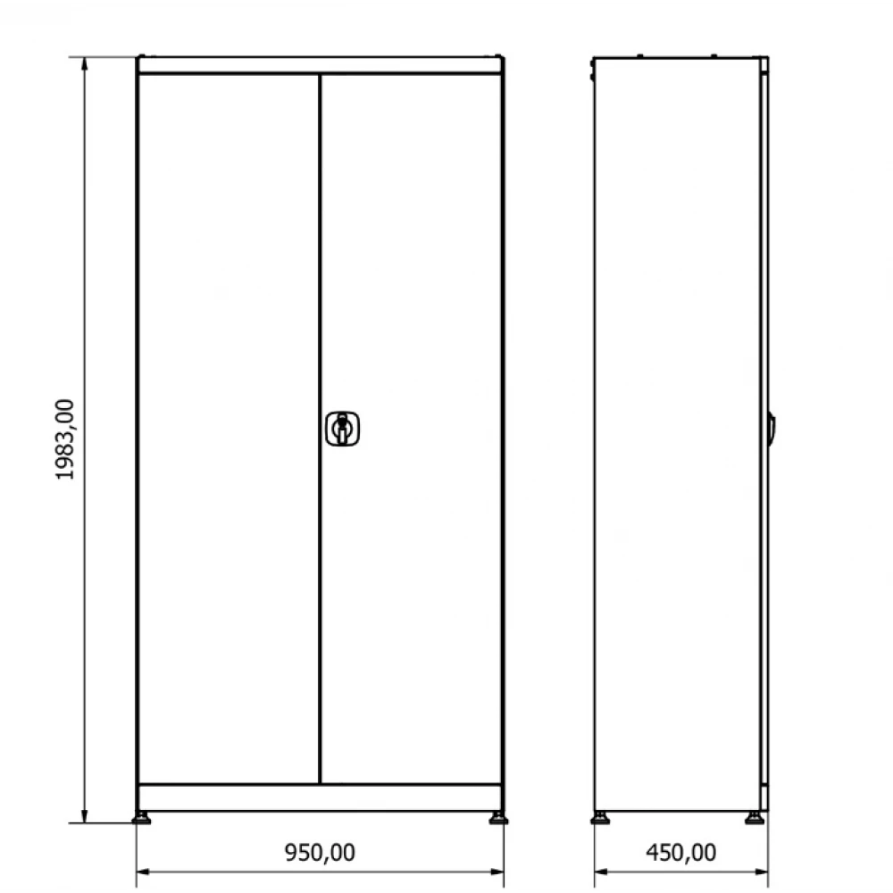 Метален шкаф за инструменти с 51 пластмасови контейнера - BG95D2B