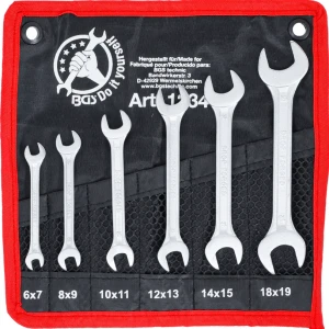 Комплект двоен гаечен ключ, 6 x 7 - 18 x 19 мм, 6 бр. - BGS1234