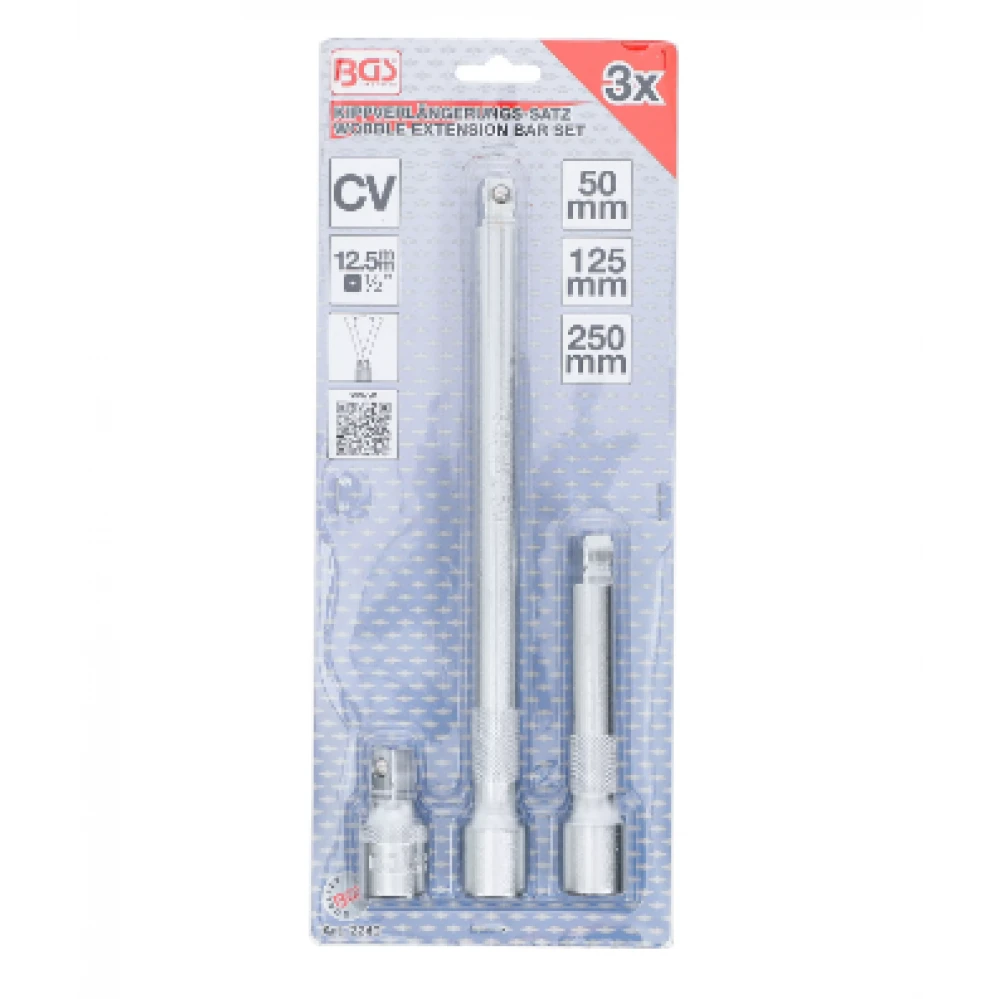 Комплект удължения 1/2" / 50 / 125 / 250 мм 3 броя -BGS2240