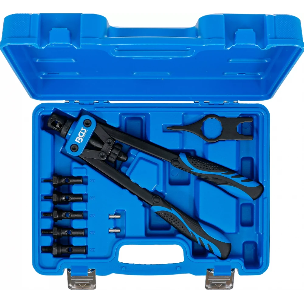 Комплект клещи за нит гайки, M3 - M8, 7 бр. - BGS404