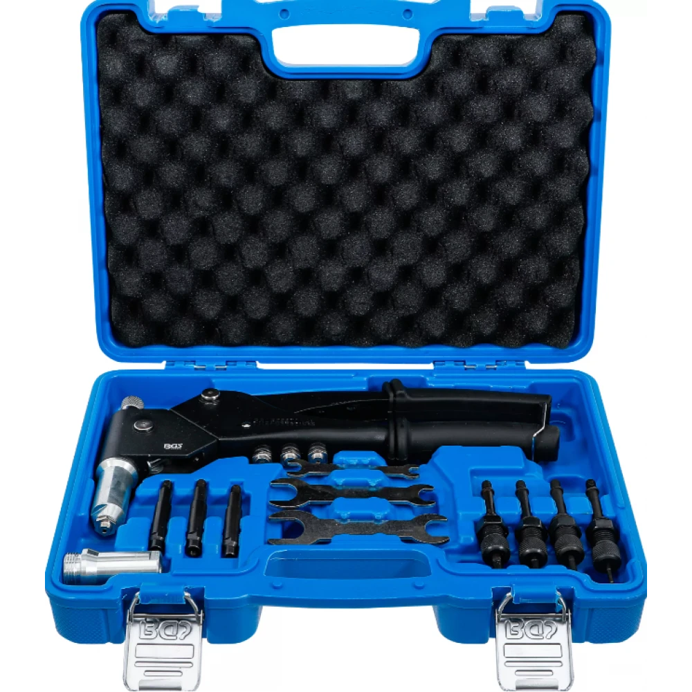 Комплект клещи за нитове, за стандартни нитове, нитови гайки и нитови болтове - BGS438