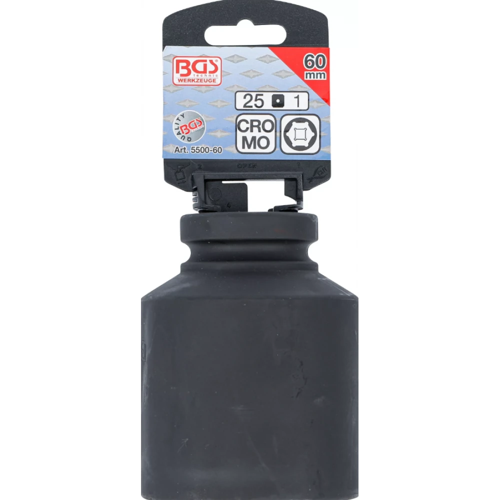 Вложка за ударен гайковерт 60 мм, 1", фосфатирано покритие - BGS5500-60
