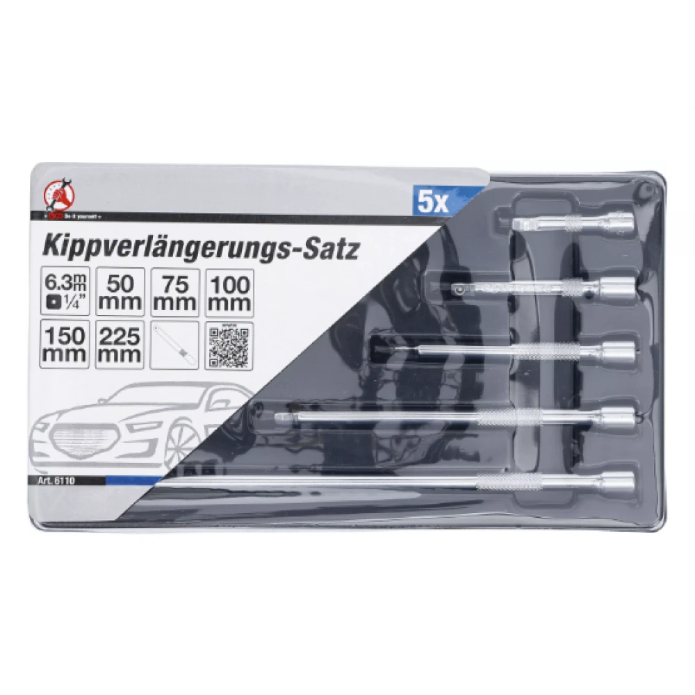 Комплект удължители 6,3 мм (1/4")  5 броя BGS6110