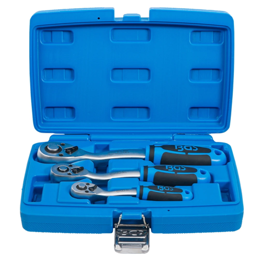 Комплект тресчотки 3 броя (1/4") - (3/8") - (1/2") - BGS621