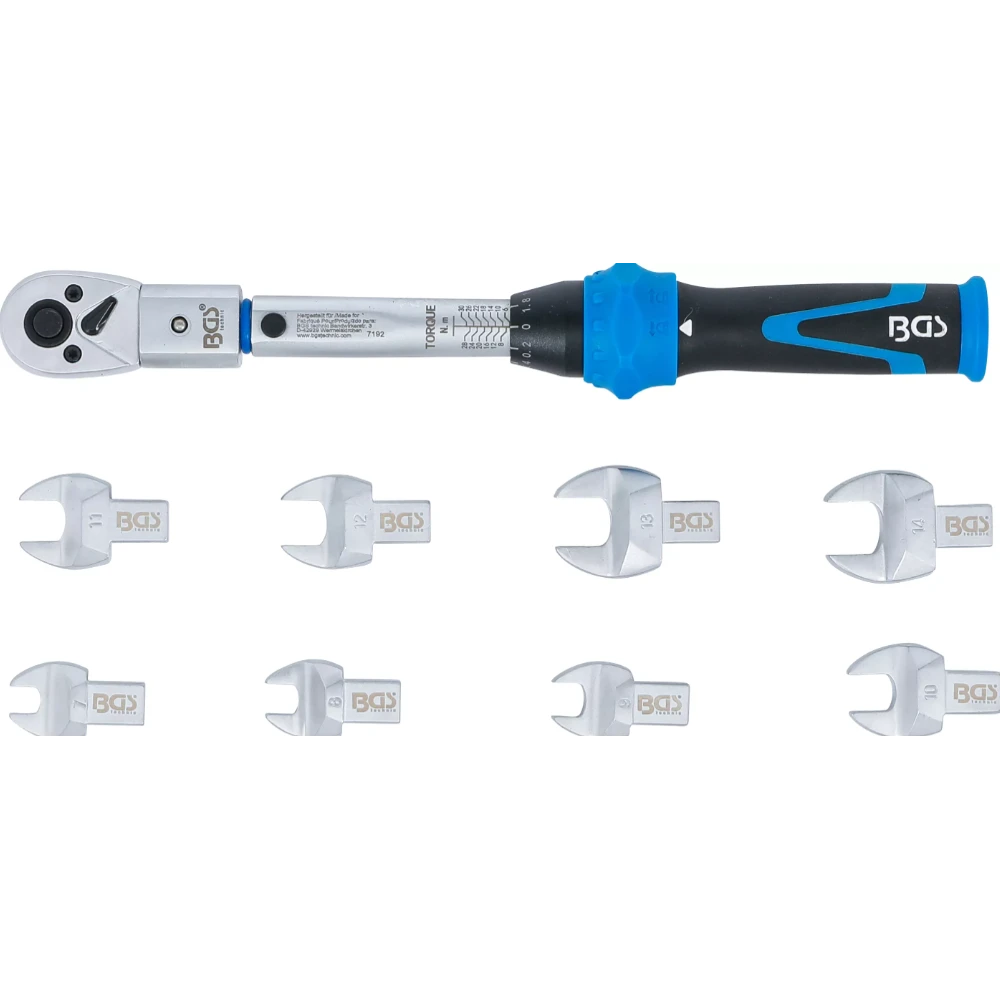 Комплект динамометрични ключове за инструменти, за вложки 9 x 12 мм, 6 - 30 Nm, 10 бр. - BGS7192