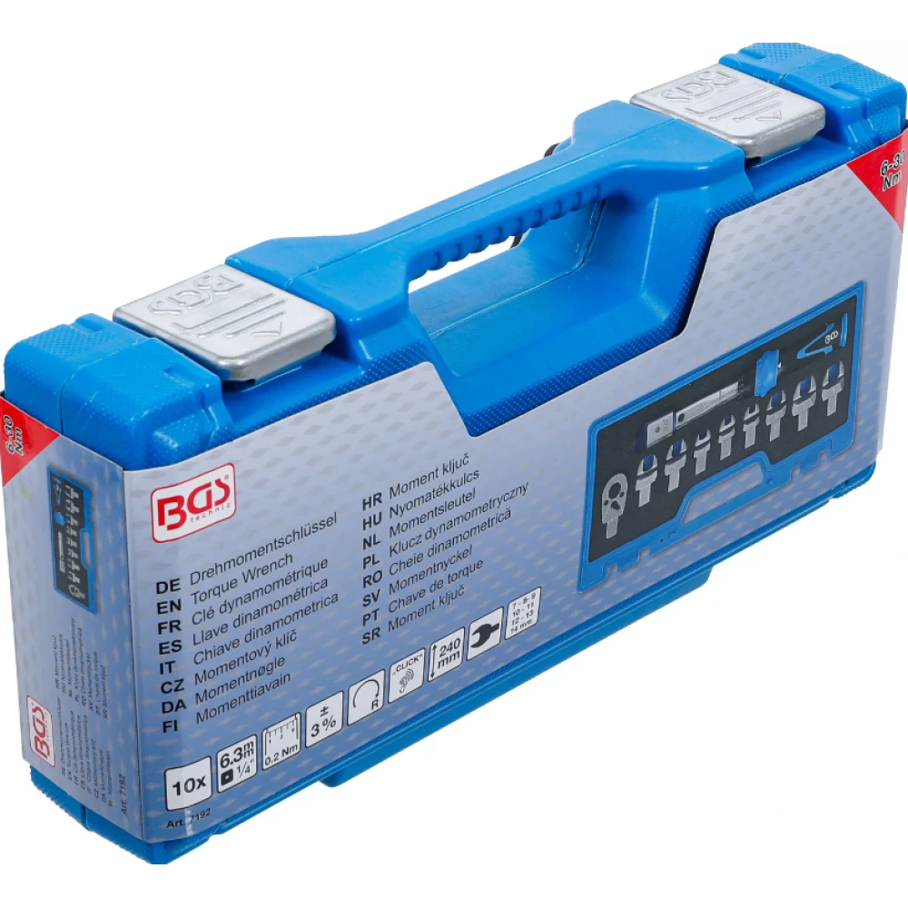 Комплект динамометрични ключове за инструменти, за вложки 9 x 12 мм, 6 - 30 Nm, 10 бр. - BGS7192