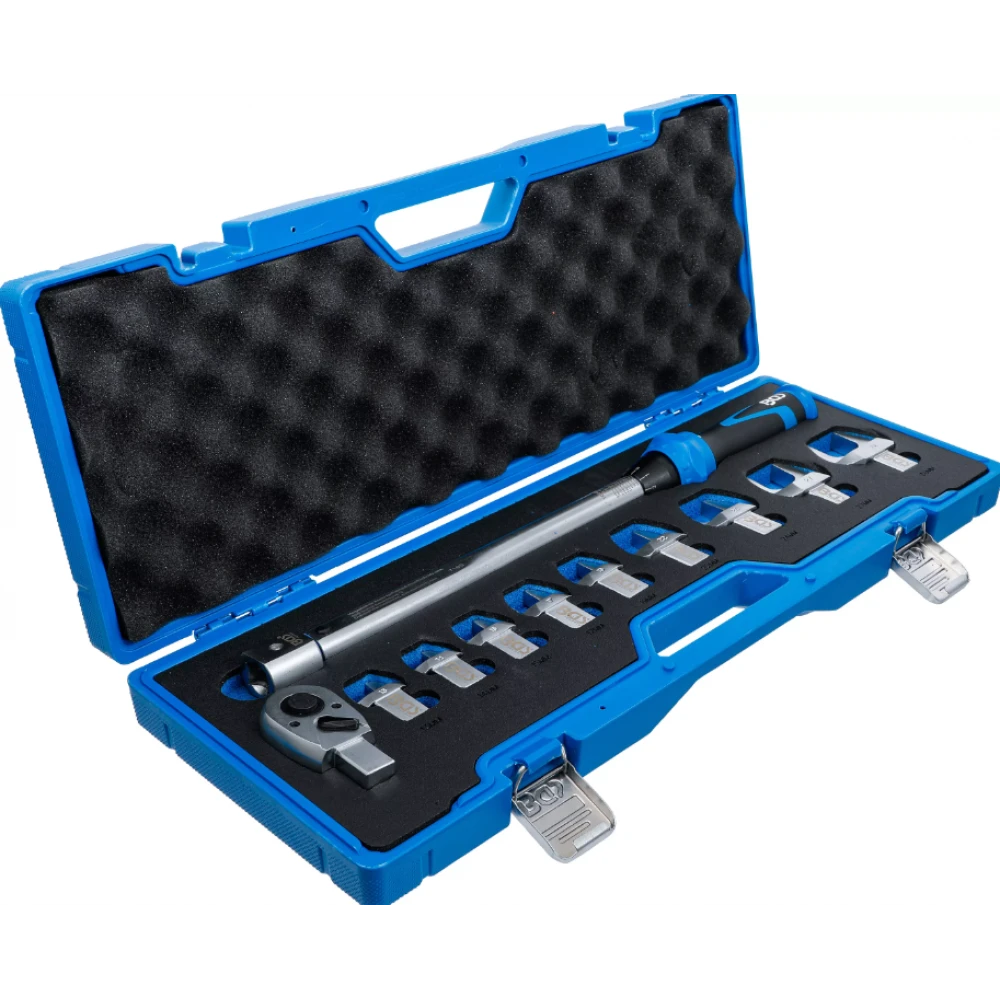 Комплект динамометрични ключове, за инструменти, за вложки 14 x 18 мм, 40 - 210 Nm, 11 бр. - BGS7193