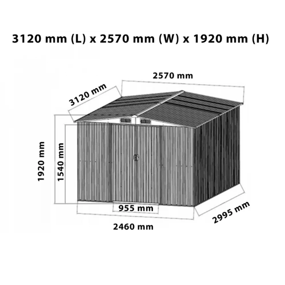 ГРАДИНСКА БАРАКА / КЪЩА ЗА ИНСТРУМЕНТИ 3.1х2.6х1.9 BH 28573