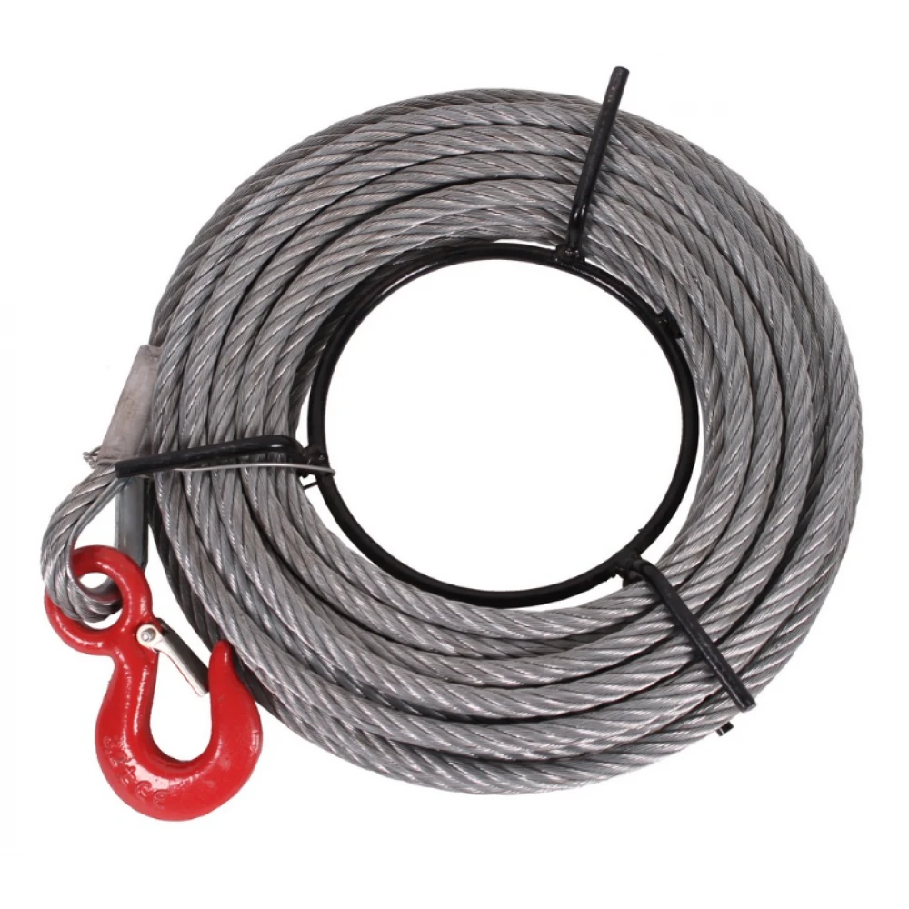 Лебедка с телено въже, 1600 кг. с 20 м кука за стоманено въже - CP1600