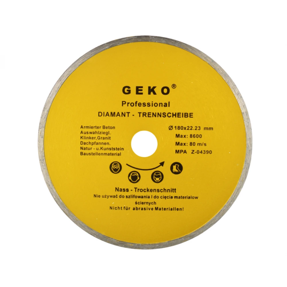 Диамантен диск за гранит, мрамор, керамика и камък -  180 мм x 22.23 Full GEKO G00243
