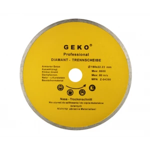 Диамантен диск за гранит, мрамор, керамика и камък -  180 мм x 22.23 Full GEKO G00243