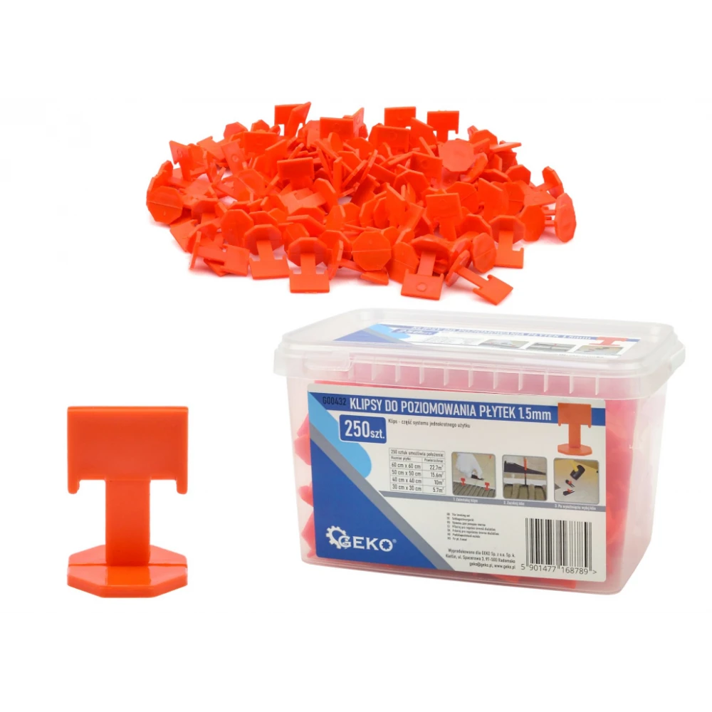 Щипки за нивелиране на плочки 1.5 мм 250 броя GEKO G00432