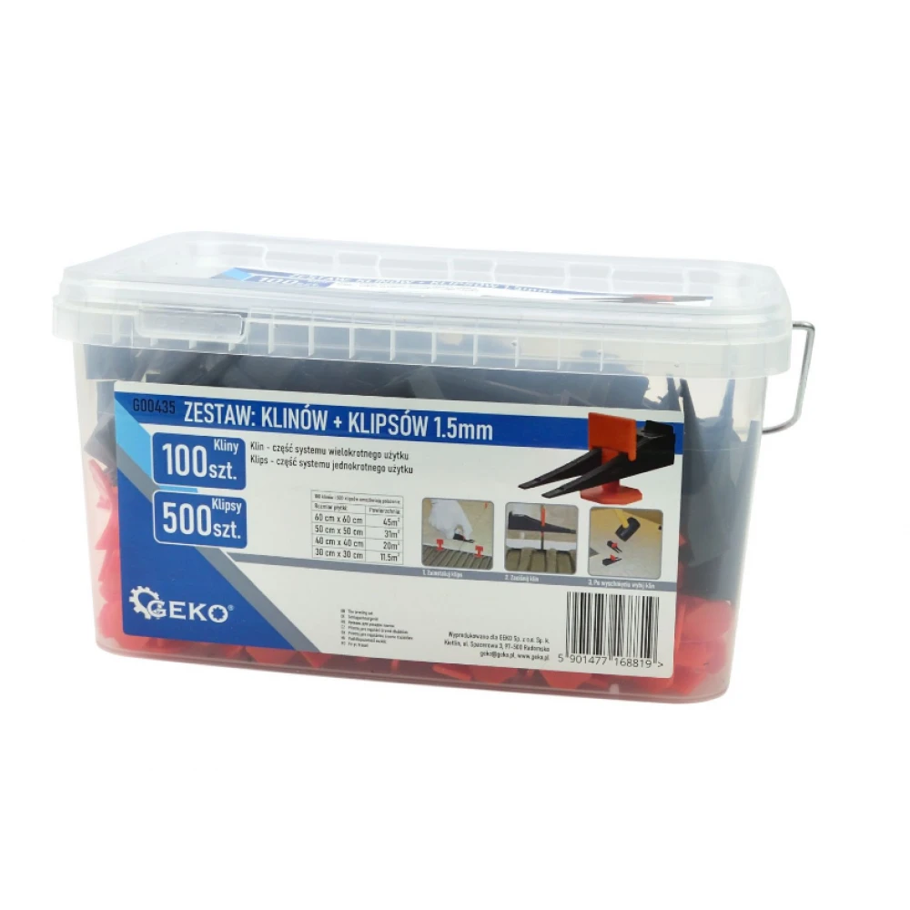 Система за нивелиране на плочки 600 части / 1,5 мм G00435