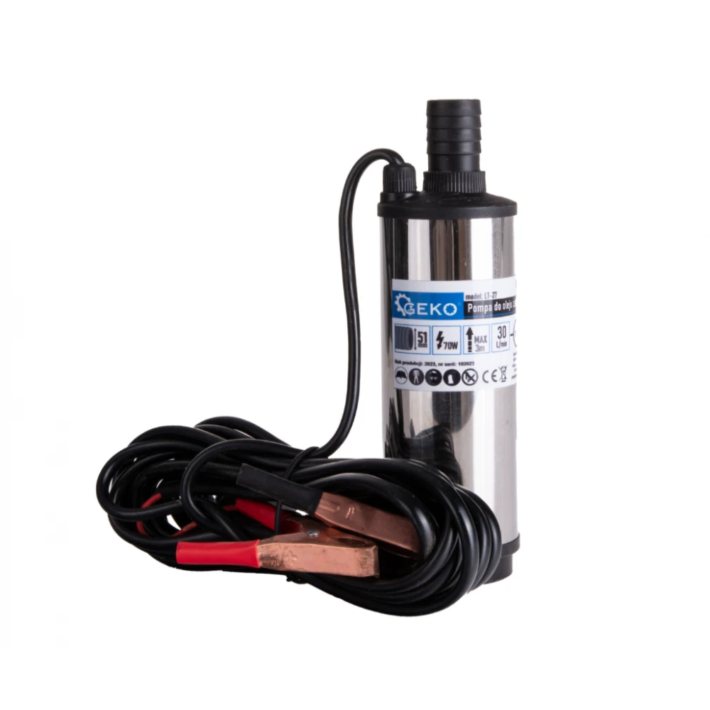 Потопяема помпа за масло 12V 51 мм с 4 метра маркуч и пистолет G00975