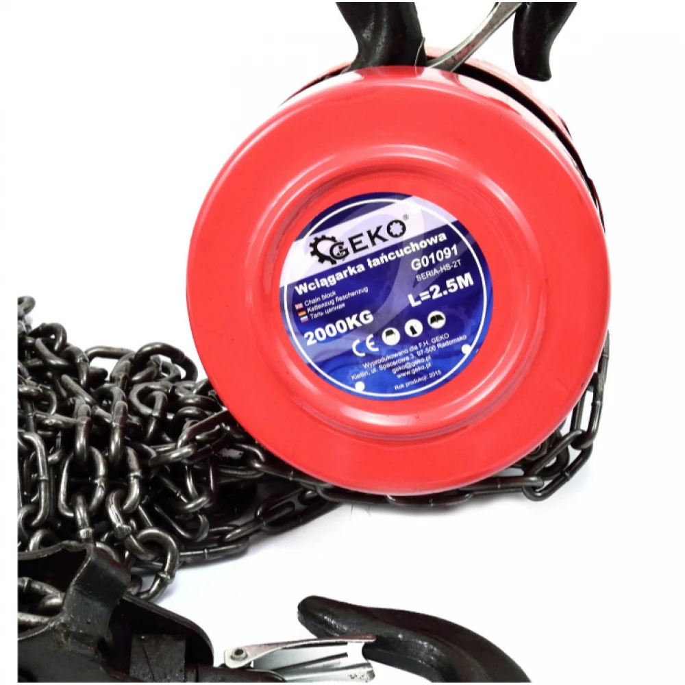 Верижен подемник 2 т x 2.5 м GEKO G01091