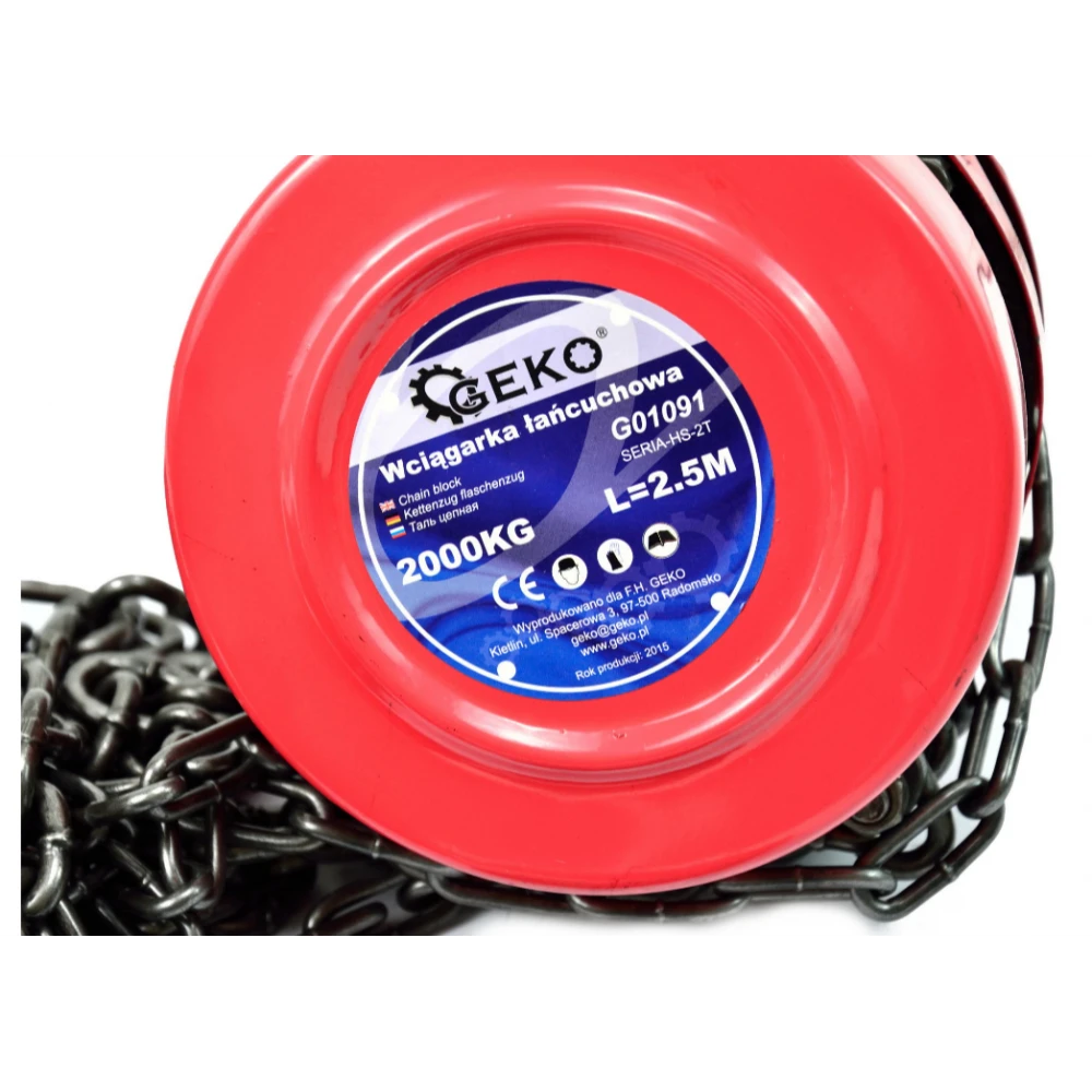 Верижен подемник 2 т x 2.5 м GEKO G01091