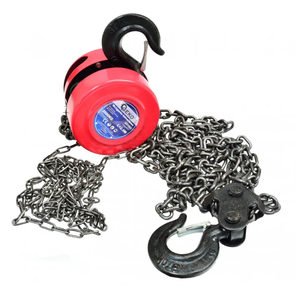 Ръчна верижна лебедка 3T x 2.5m GEKO G01092