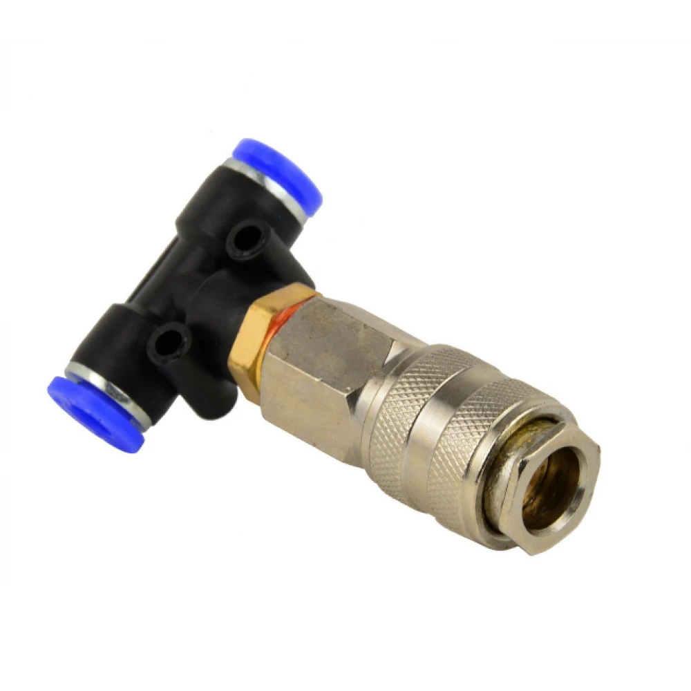 Пистолет за продухване с тройник + пневматичен маркуч - GEKO G01165